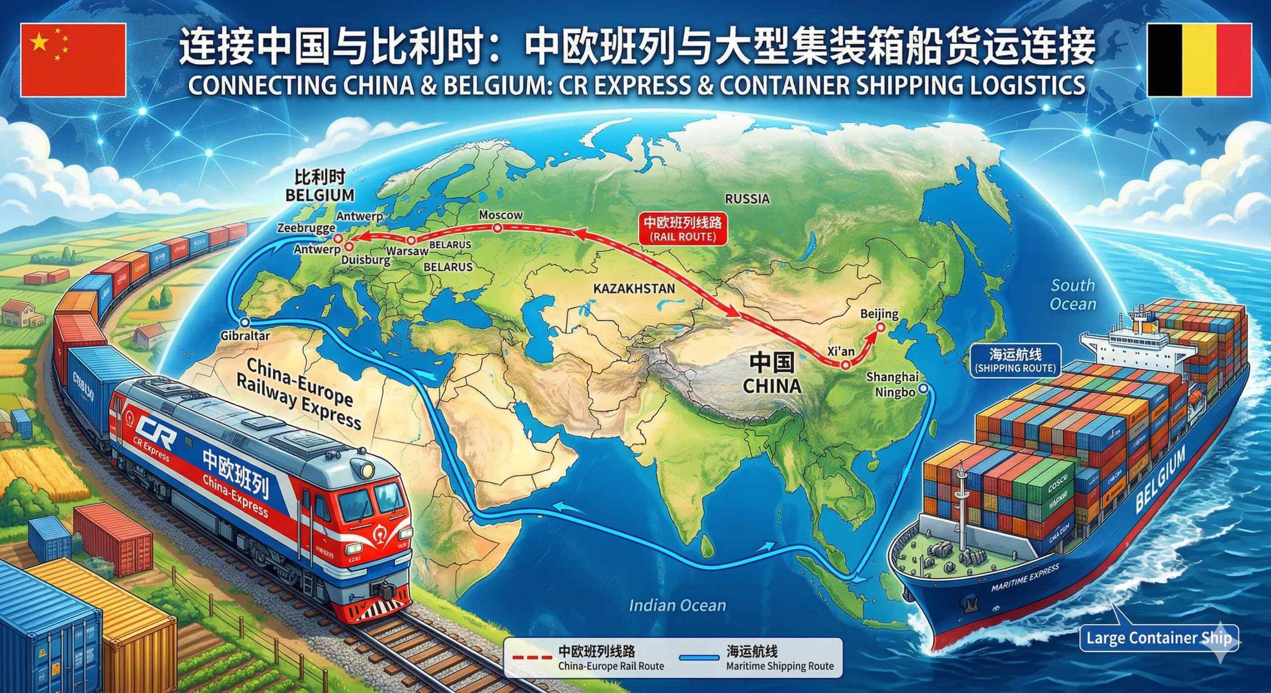 YDT Freight Delivery Truck and Container