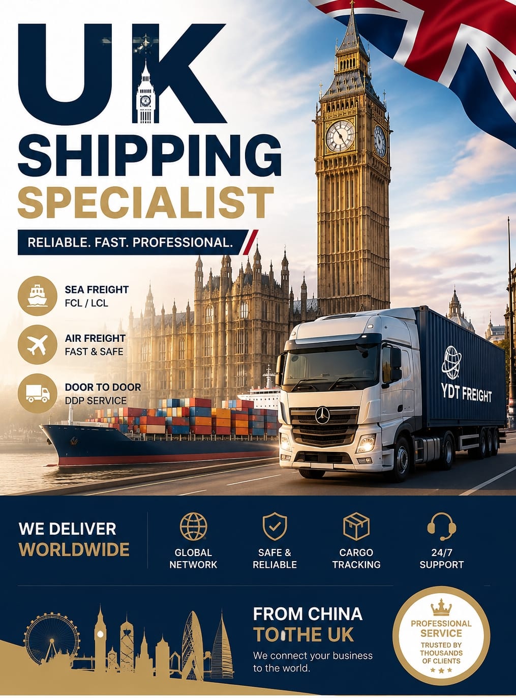 Sea Freight from Guangzhou to UK-shipping