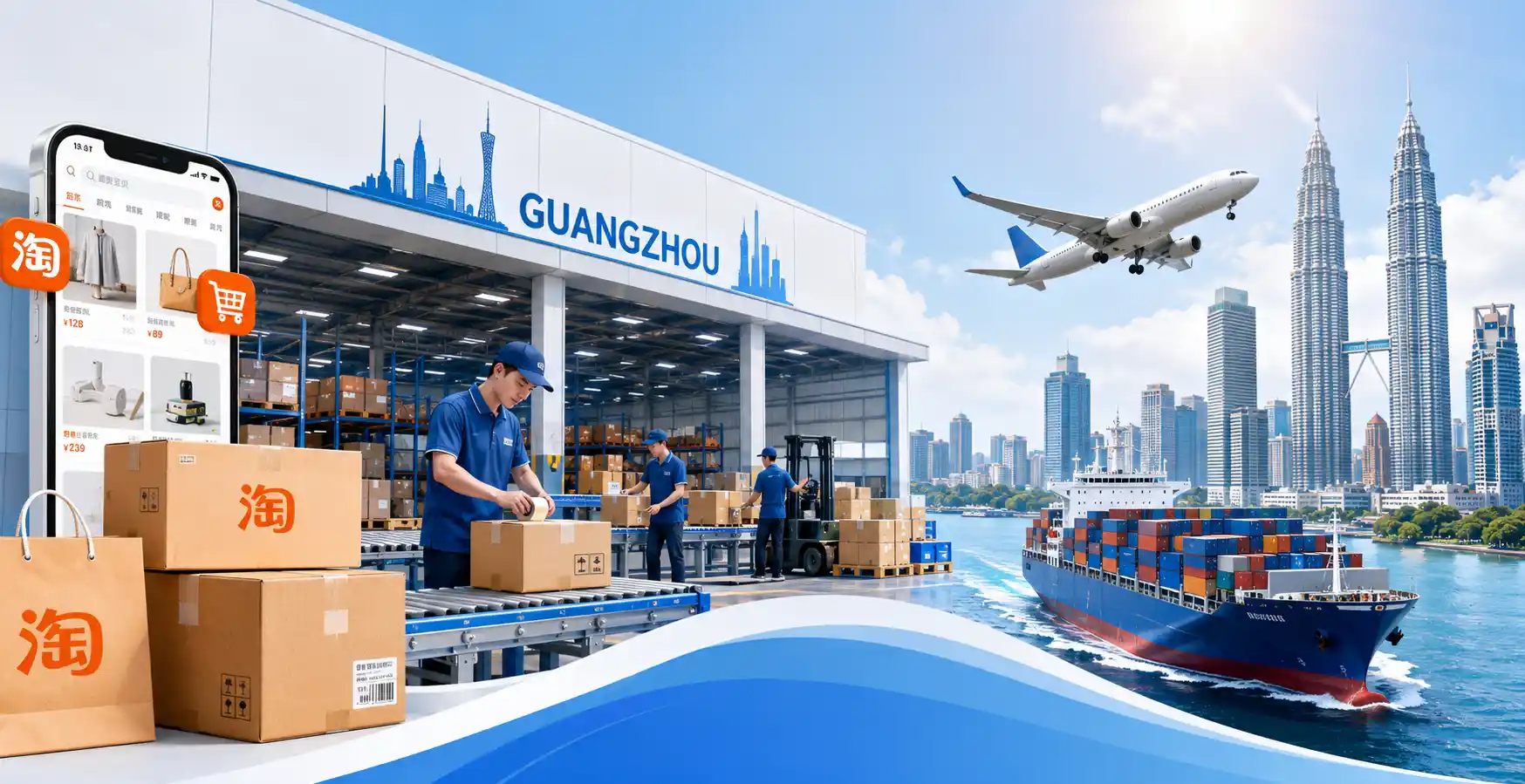 淘宝购物广州海运空运到马来西亚-shipping