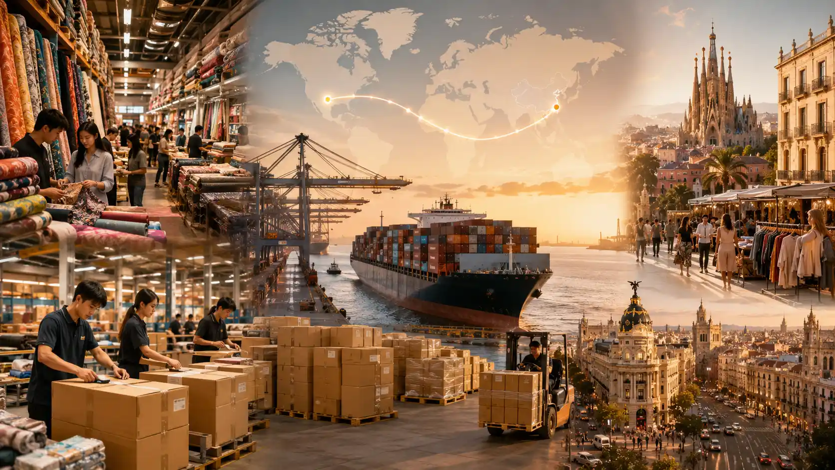 China Textile Shipping to Spain-2026