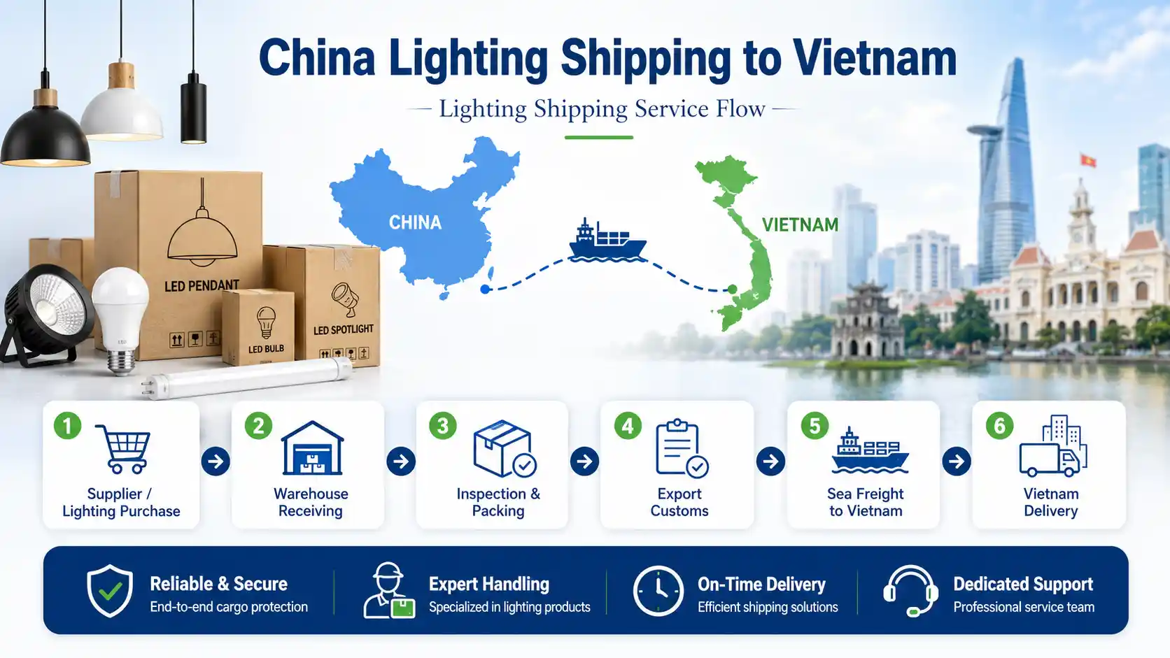 China Lighting Shipping to Vietnam-1
