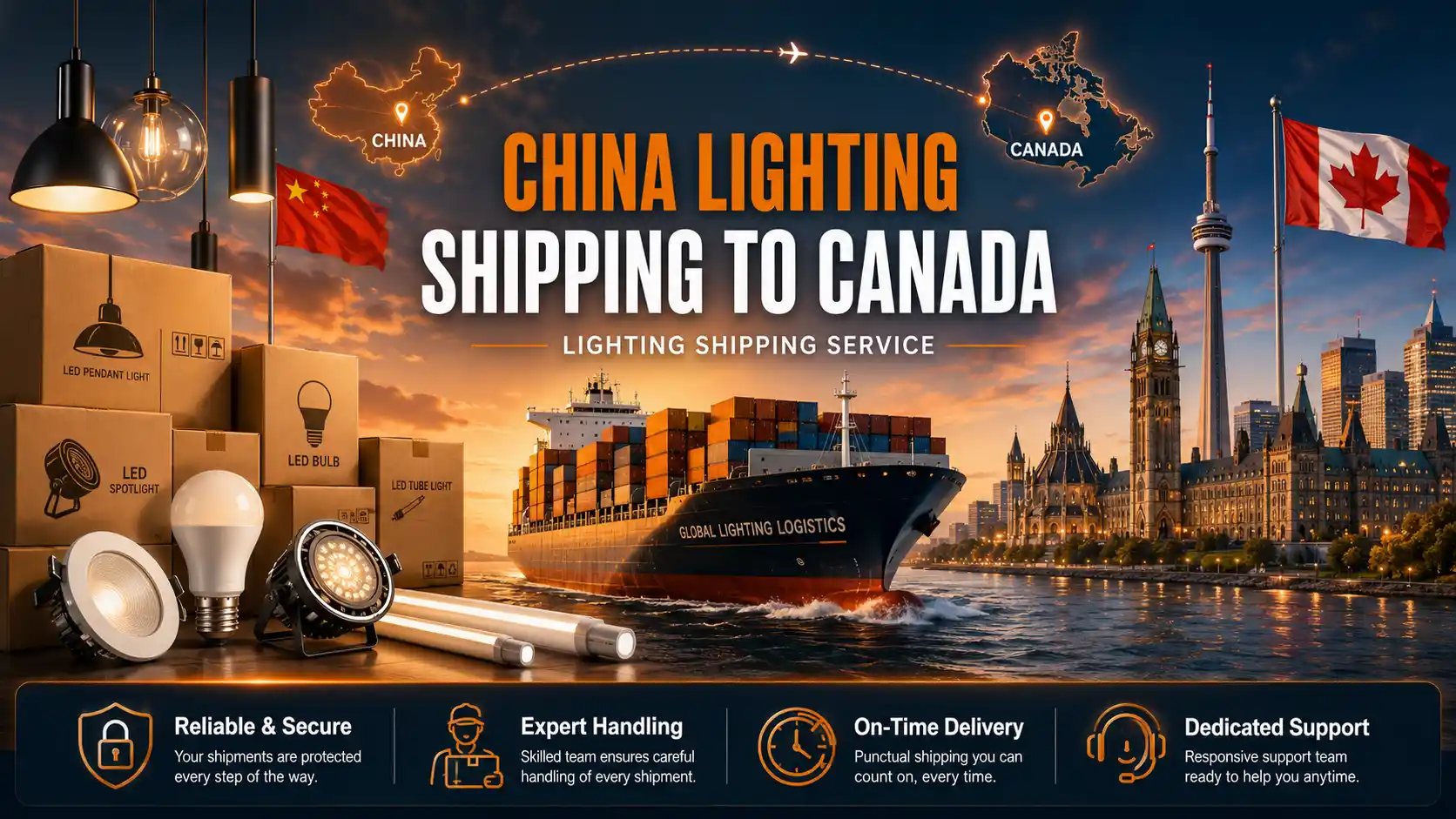 China Lighting Shipping to Canada-1