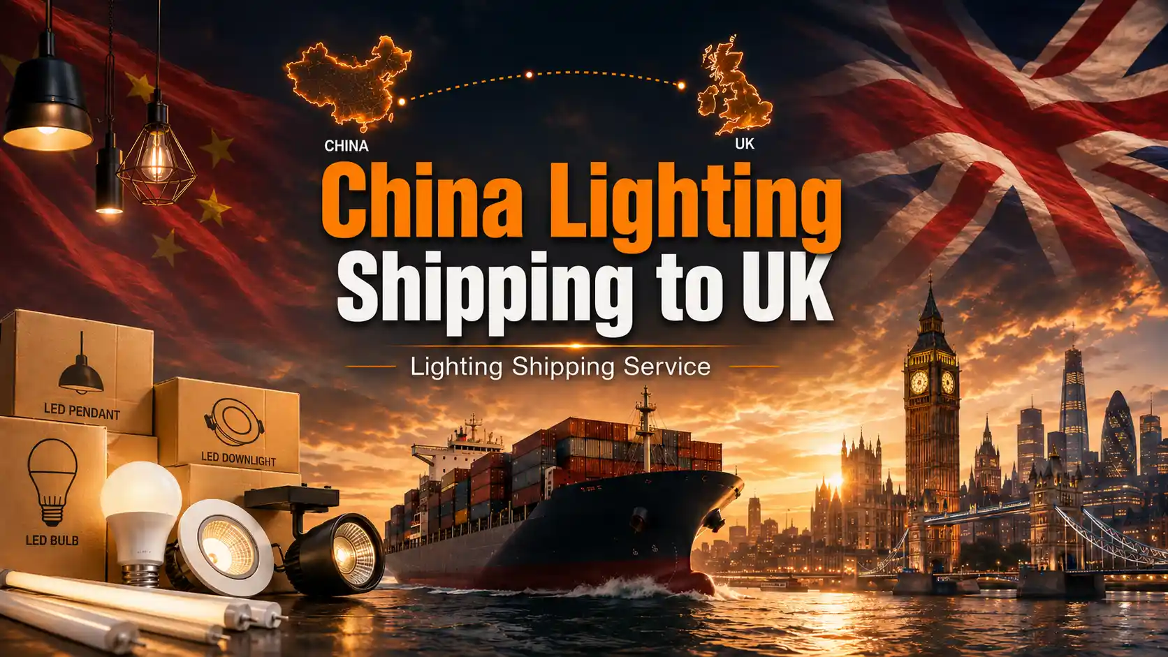 China Lighting Shipping to UK-1