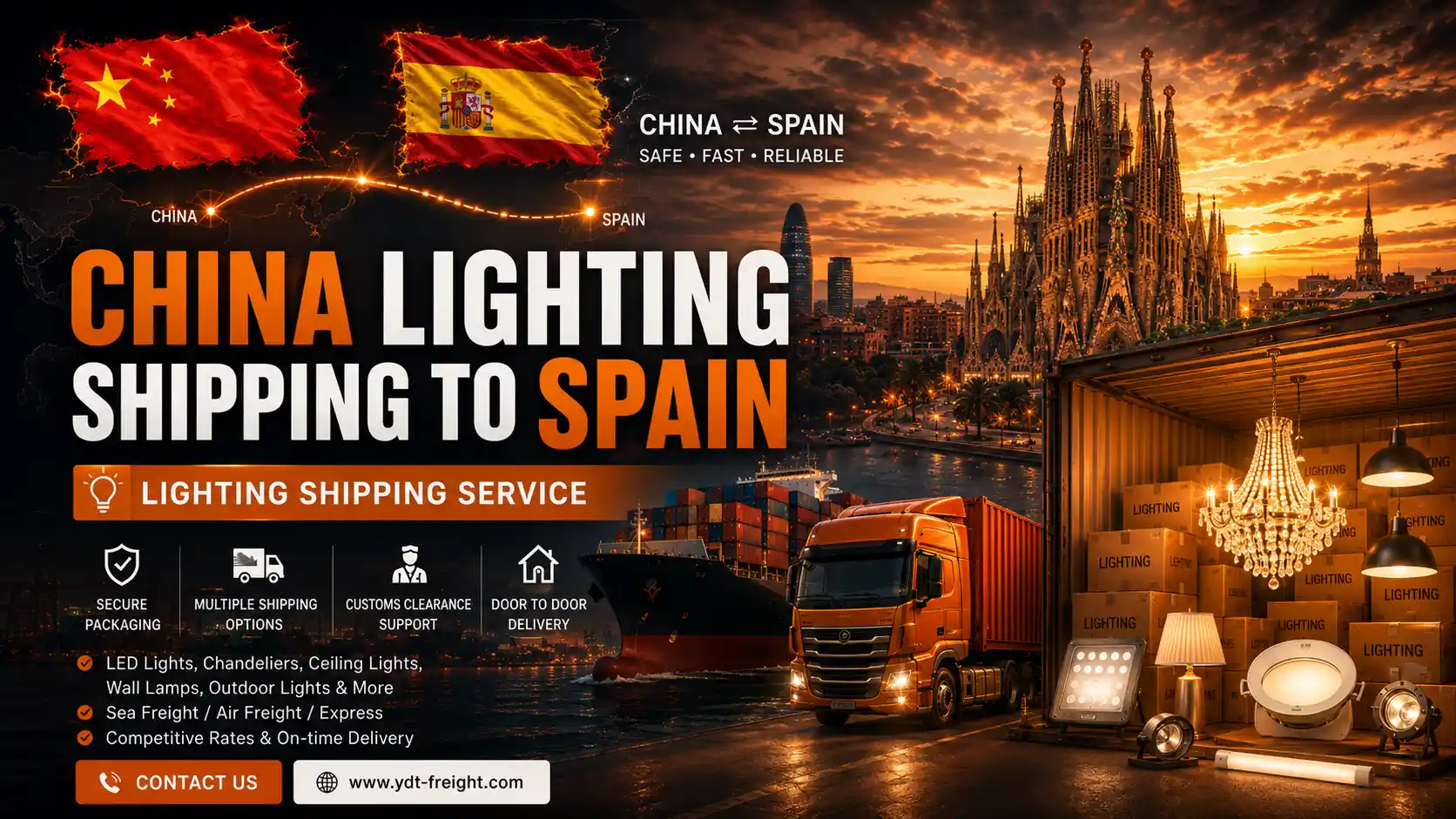 China Lighting Shipping to Spain-1