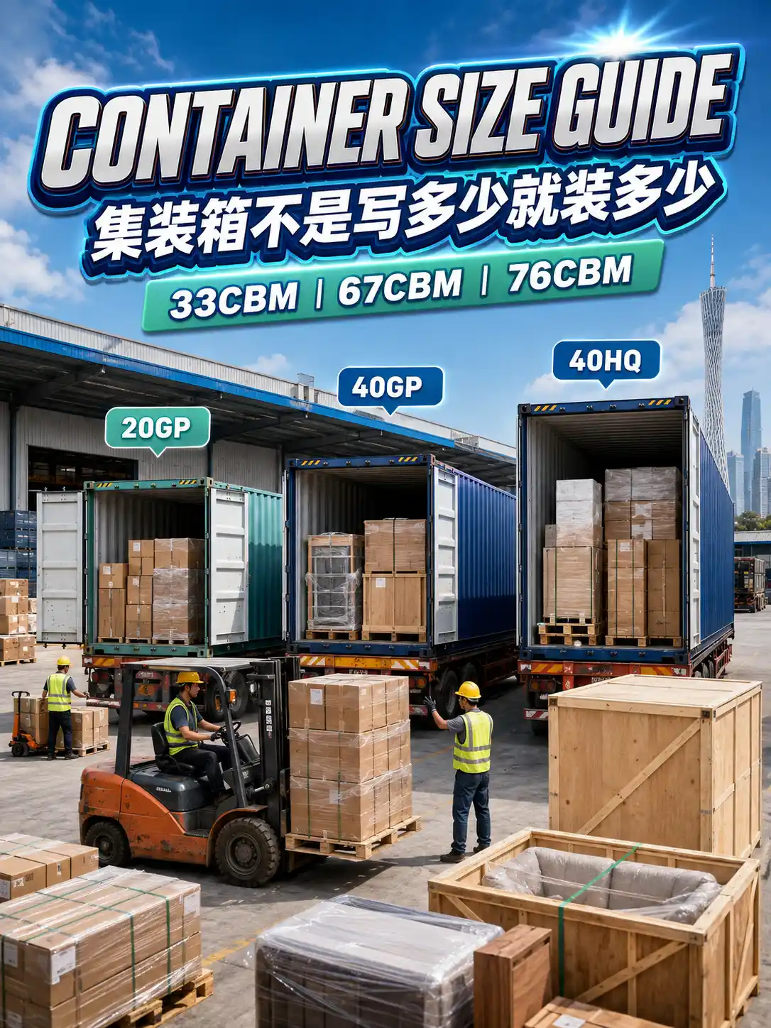 20GP / 40GP / 40HQ Container |集装箱尺寸和容量 -2026