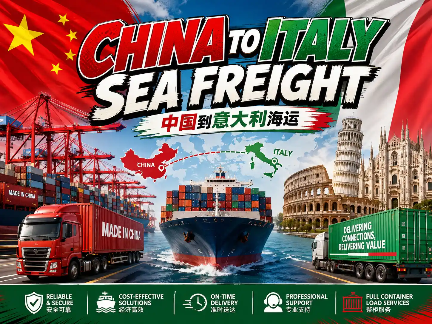 China to Italy Sea Freight-2026